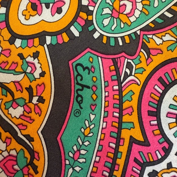 Vintage Echo Paisley Silk Scarf – Multicolour Boho Print - 17” x 70” - Picture 9 of 9